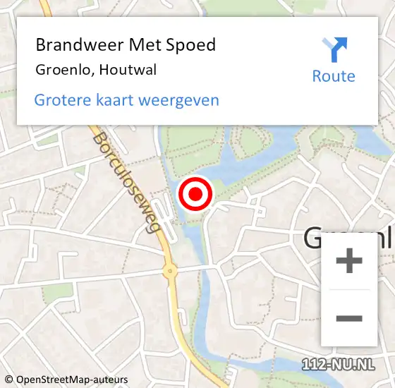 Locatie op kaart van de 112 melding: Brandweer Met Spoed Naar Groenlo, Houtwal op 30 juli 2016 15:11