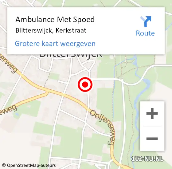 Locatie op kaart van de 112 melding: Ambulance Met Spoed Naar Blitterswijck, Kerkstraat op 23 december 2013 00:27