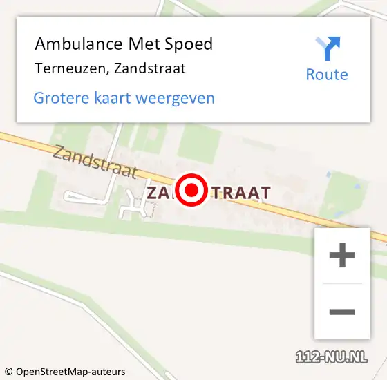 Locatie op kaart van de 112 melding: Ambulance Met Spoed Naar Terneuzen, Zandstraat op 31 juli 2016 13:27