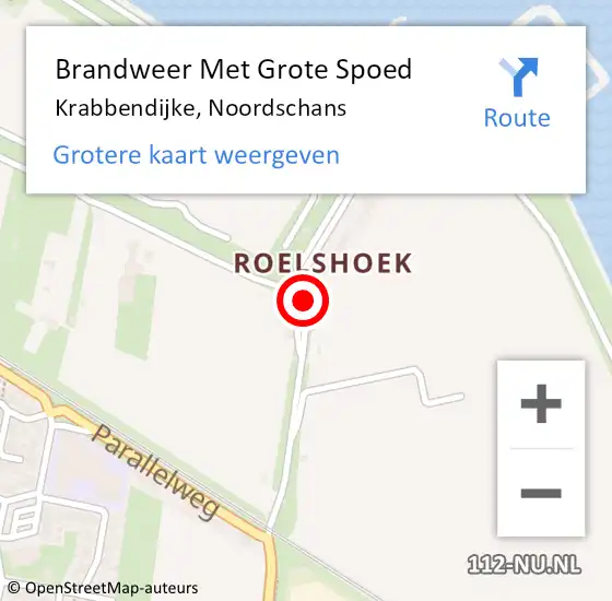 Locatie op kaart van de 112 melding: Brandweer Met Grote Spoed Naar Krabbendijke, Noordschans op 31 juli 2016 20:20