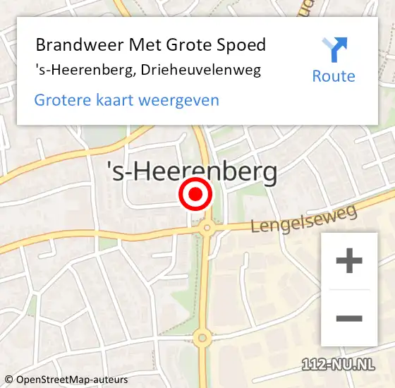 Locatie op kaart van de 112 melding: Brandweer Met Grote Spoed Naar 's-Heerenberg, Drieheuvelenweg op 31 juli 2016 20:30