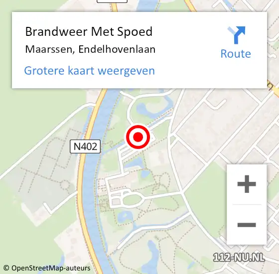 Locatie op kaart van de 112 melding: Brandweer Met Spoed Naar Maarssen, Endelhovenlaan op 31 juli 2016 20:59