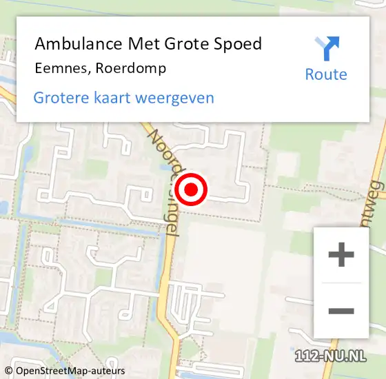 Locatie op kaart van de 112 melding: Ambulance Met Grote Spoed Naar Eemnes, Roerdomp op 31 juli 2016 23:27