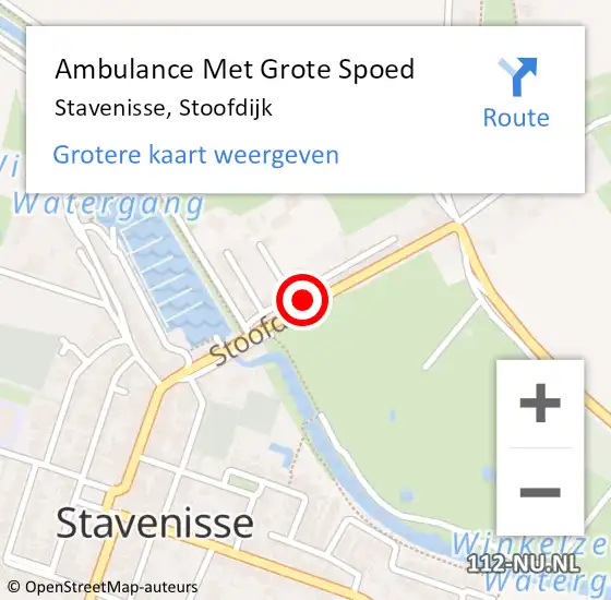 Locatie op kaart van de 112 melding: Ambulance Met Grote Spoed Naar Stavenisse, Stoofdijk op 1 augustus 2016 02:47