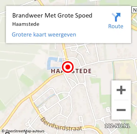 Locatie op kaart van de 112 melding: Brandweer Met Grote Spoed Naar Haamstede op 1 augustus 2016 10:15