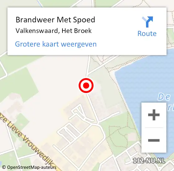 Locatie op kaart van de 112 melding: Brandweer Met Spoed Naar Valkenswaard, Het Broek op 1 augustus 2016 14:49