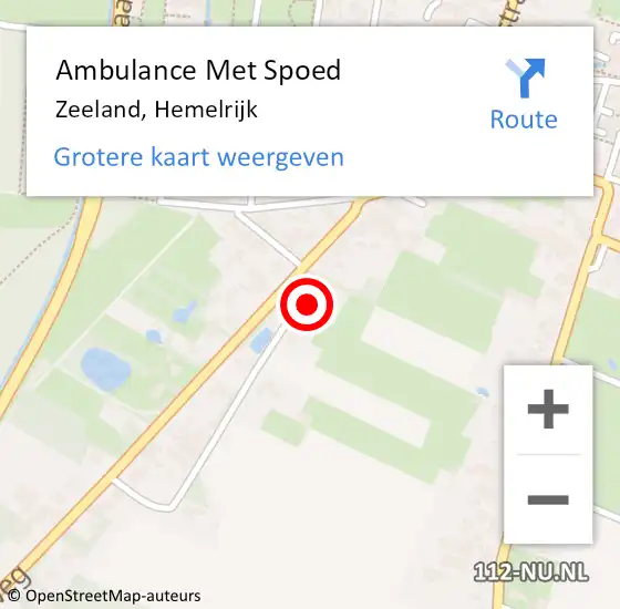 Locatie op kaart van de 112 melding: Ambulance Met Spoed Naar Zeeland, Hemelrijk op 2 augustus 2016 12:26