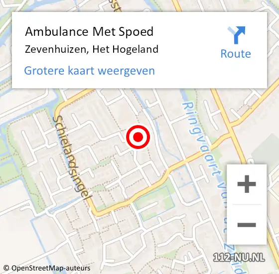 Locatie op kaart van de 112 melding: Ambulance Met Spoed Naar Zevenhuizen, Het Hogeland op 3 augustus 2016 07:12