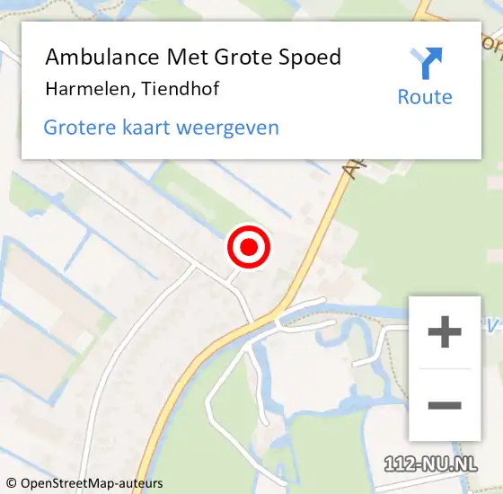 Locatie op kaart van de 112 melding: Ambulance Met Grote Spoed Naar Harmelen, Tiendhof op 5 augustus 2016 08:41