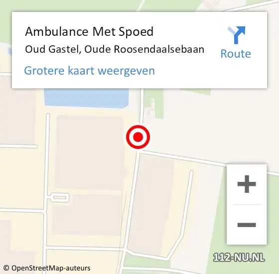 Locatie op kaart van de 112 melding: Ambulance Met Spoed Naar Oud Gastel, Oude Roosendaalsebaan op 7 augustus 2016 14:51