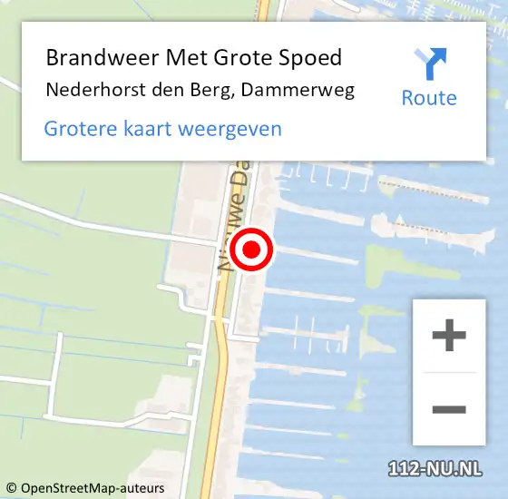 Locatie op kaart van de 112 melding: Brandweer Met Grote Spoed Naar Nederhorst den Berg, Dammerweg op 23 december 2013 16:35