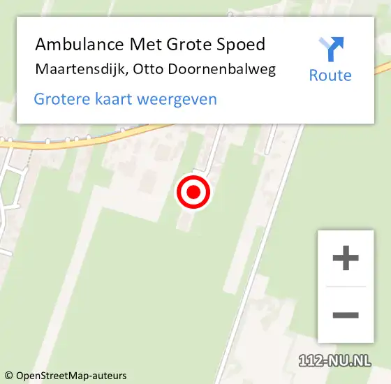 Locatie op kaart van de 112 melding: Ambulance Met Grote Spoed Naar Maartensdijk, Otto Doornenbalweg op 8 augustus 2016 20:35