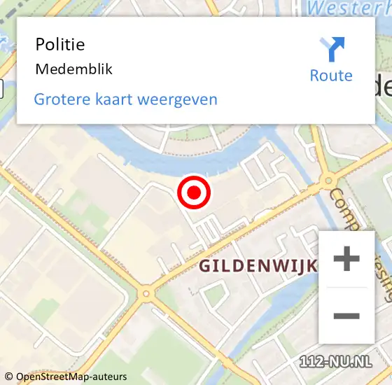 Locatie op kaart van de 112 melding: Politie Medemblik op 9 augustus 2016 20:43