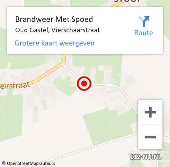 Locatie op kaart van de 112 melding: Brandweer Met Spoed Naar Oud Gastel, Vierschaarstraat op 23 december 2013 22:35