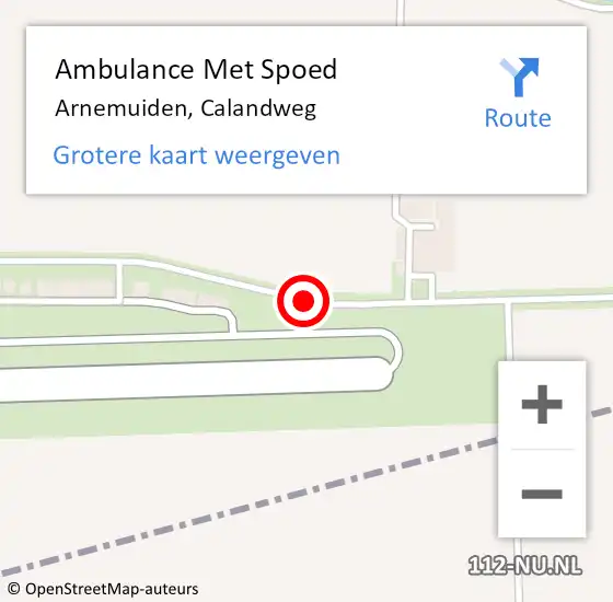 Locatie op kaart van de 112 melding: Ambulance Met Spoed Naar Arnemuiden, Calandweg op 13 augustus 2016 11:10