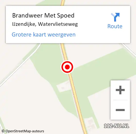 Locatie op kaart van de 112 melding: Brandweer Met Spoed Naar IJzendijke, Watervlietseweg op 24 december 2013 05:39