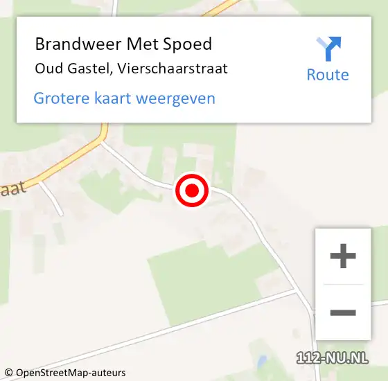 Locatie op kaart van de 112 melding: Brandweer Met Spoed Naar Oud Gastel, Vierschaarstraat op 24 december 2013 07:03