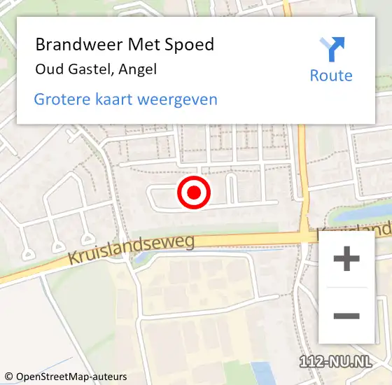 Locatie op kaart van de 112 melding: Brandweer Met Spoed Naar Oud Gastel, Angel op 24 december 2013 07:27