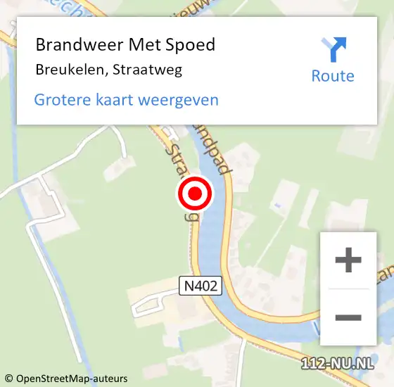 Locatie op kaart van de 112 melding: Brandweer Met Spoed Naar Breukelen, Straatweg op 24 december 2013 07:35