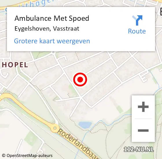 Locatie op kaart van de 112 melding: Ambulance Met Spoed Naar Eygelshoven, Vasstraat op 17 september 2013 06:50