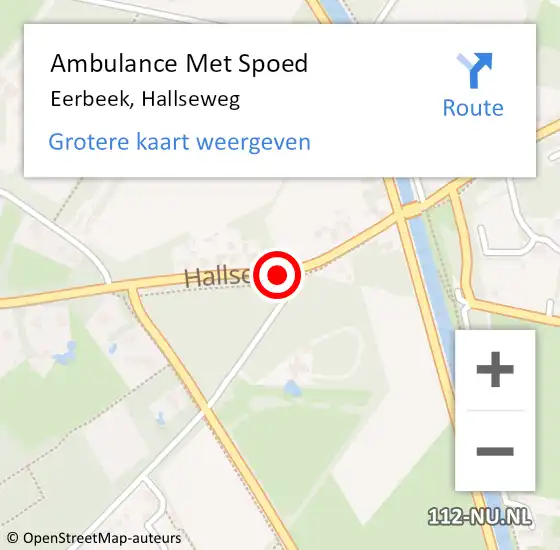 Locatie op kaart van de 112 melding: Ambulance Met Spoed Naar Eerbeek, Hallseweg op 14 augustus 2016 17:46