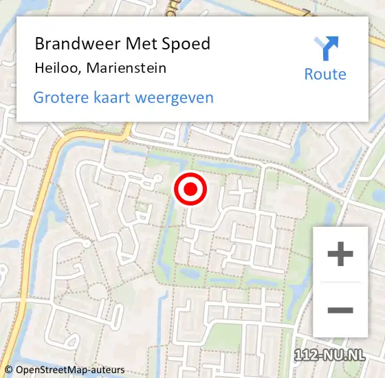 Locatie op kaart van de 112 melding: Brandweer Met Spoed Naar Heiloo, Marienstein op 24 december 2013 08:48