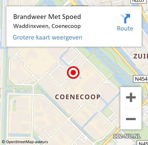 Locatie op kaart van de 112 melding: Brandweer Met Spoed Naar Waddinxveen, Coenecoop op 24 december 2013 08:49