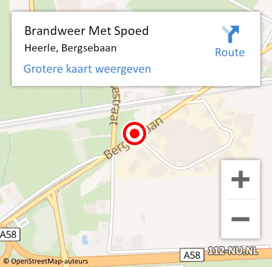 Locatie op kaart van de 112 melding: Brandweer Met Spoed Naar Heerle, Bergsebaan op 17 augustus 2016 12:05