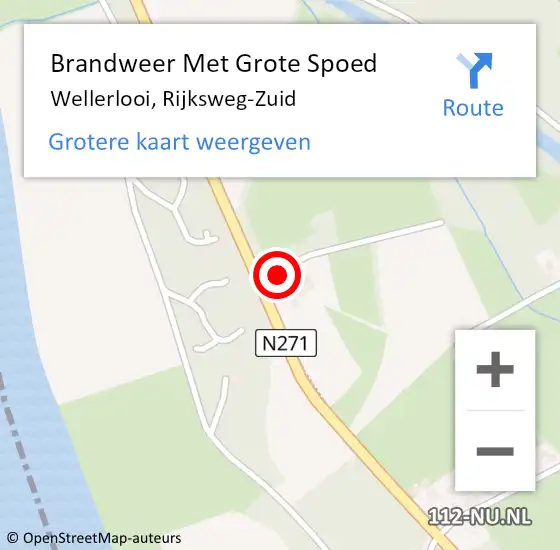 Locatie op kaart van de 112 melding: Brandweer Met Grote Spoed Naar Wellerlooi, Rijksweg-Zuid op 17 augustus 2016 16:02