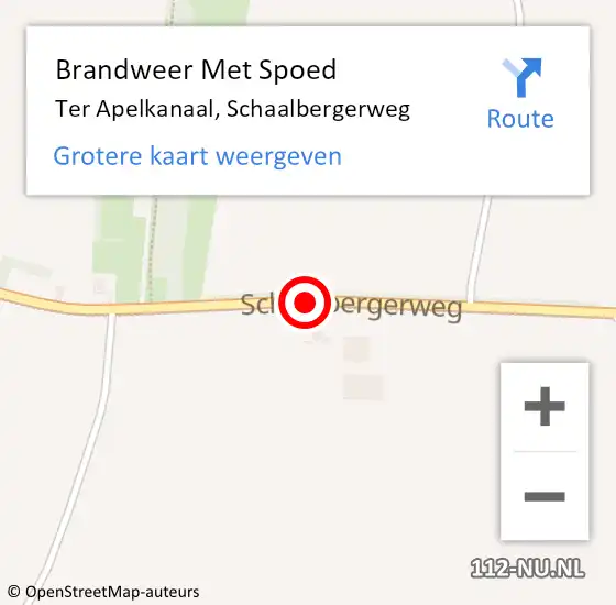 Locatie op kaart van de 112 melding: Brandweer Met Spoed Naar Ter Apelkanaal, Schaalbergerweg op 17 augustus 2016 16:33