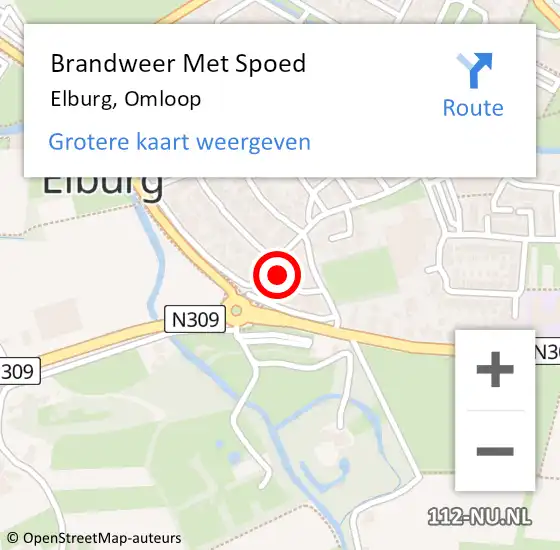 Locatie op kaart van de 112 melding: Brandweer Met Spoed Naar Elburg, Omloop op 24 december 2013 11:48