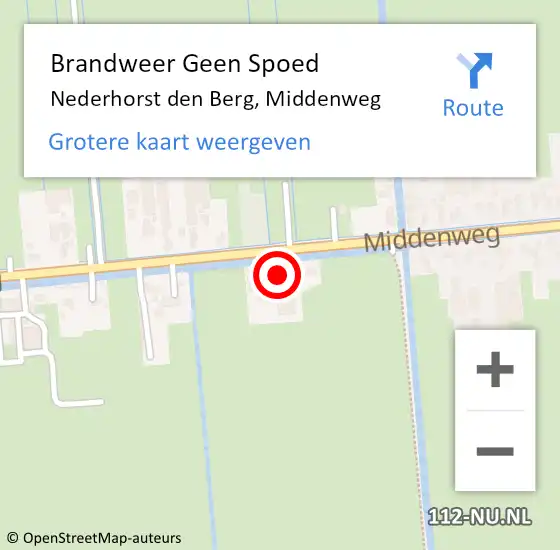 Locatie op kaart van de 112 melding: Brandweer Geen Spoed Naar Nederhorst den Berg, Middenweg op 24 december 2013 12:00