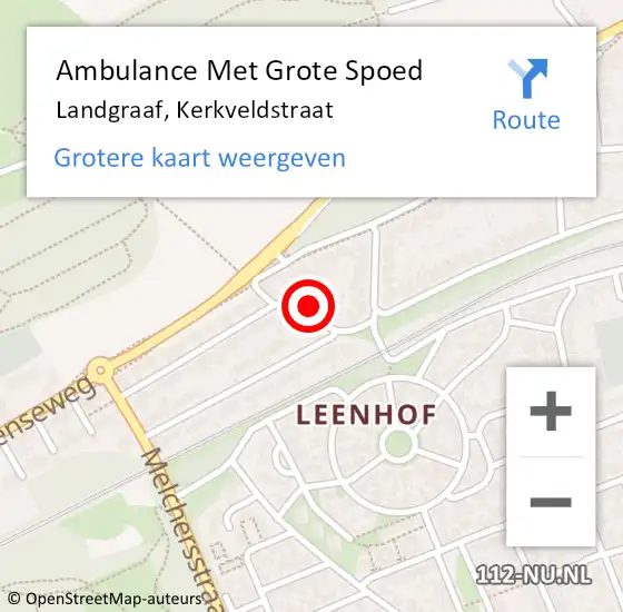 Locatie op kaart van de 112 melding: Ambulance Met Grote Spoed Naar Landgraaf, Kerkveldstraat op 24 december 2013 12:24