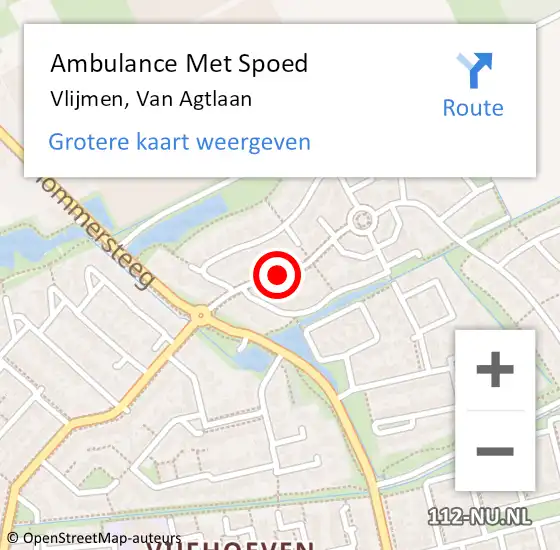 Locatie op kaart van de 112 melding: Ambulance Met Spoed Naar Vlijmen, Van Agtlaan op 20 augustus 2016 00:09