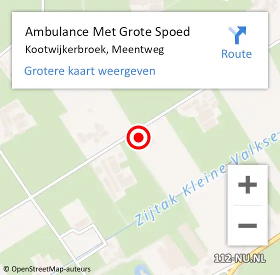 Locatie op kaart van de 112 melding: Ambulance Met Grote Spoed Naar Kootwijkerbroek, Meentweg op 20 augustus 2016 02:31