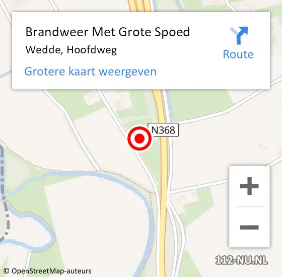 Locatie op kaart van de 112 melding: Brandweer Met Grote Spoed Naar Wedde, Hoofdweg op 20 augustus 2016 15:37