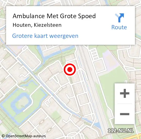 Locatie op kaart van de 112 melding: Ambulance Met Grote Spoed Naar Houten, Kiezelsteen op 24 december 2013 14:34