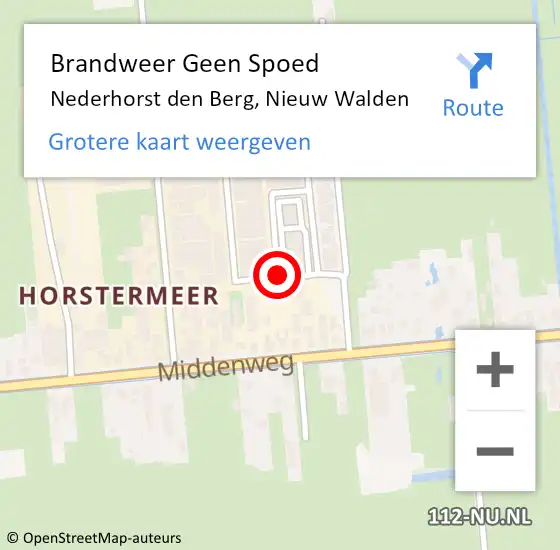 Locatie op kaart van de 112 melding: Brandweer Geen Spoed Naar Nederhorst den Berg, Nieuw Walden op 24 december 2013 15:15