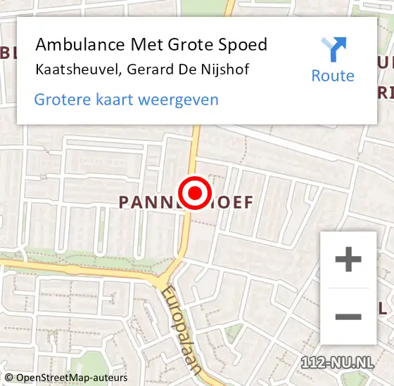 Locatie op kaart van de 112 melding: Ambulance Met Grote Spoed Naar Kaatsheuvel, Gerard De Nijshof op 22 augustus 2016 12:18