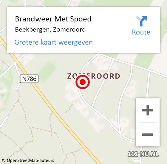 Locatie op kaart van de 112 melding: Brandweer Met Spoed Naar Beekbergen, Zomeroord op 24 december 2013 15:59