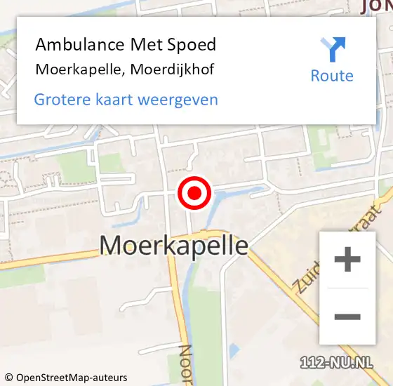 Locatie op kaart van de 112 melding: Ambulance Met Spoed Naar Moerkapelle, Moerdijkhof op 23 augustus 2016 05:58