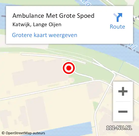 Locatie op kaart van de 112 melding: Ambulance Met Grote Spoed Naar Katwijk, Lange Oijen op 23 augustus 2016 06:23