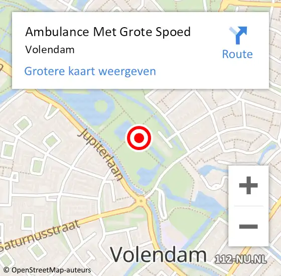 Locatie op kaart van de 112 melding: Ambulance Met Grote Spoed Naar Volendam op 24 augustus 2016 01:31