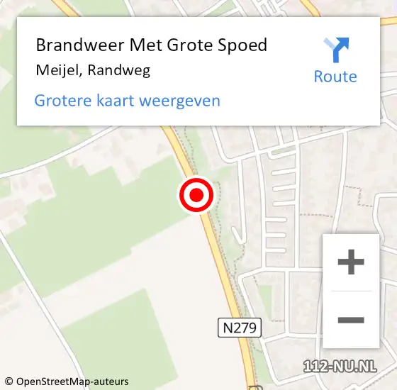 Locatie op kaart van de 112 melding: Brandweer Met Grote Spoed Naar Meijel, Randweg op 24 augustus 2016 08:55