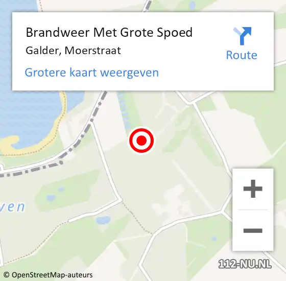 Locatie op kaart van de 112 melding: Brandweer Met Grote Spoed Naar Galder, Moerstraat op 24 augustus 2016 12:58