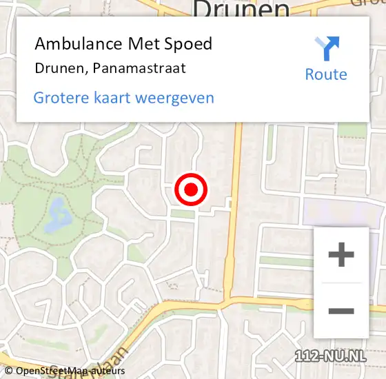 Locatie op kaart van de 112 melding: Ambulance Met Spoed Naar Drunen, Panamastraat op 25 augustus 2016 21:46