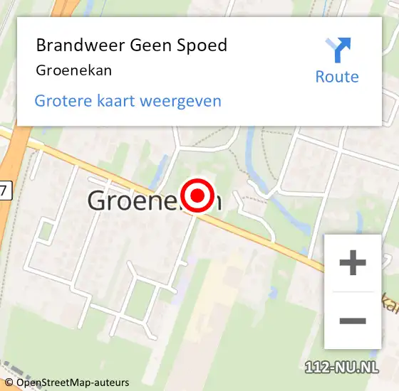 Locatie op kaart van de 112 melding: Brandweer Geen Spoed Naar Groenekan op 26 augustus 2016 07:00