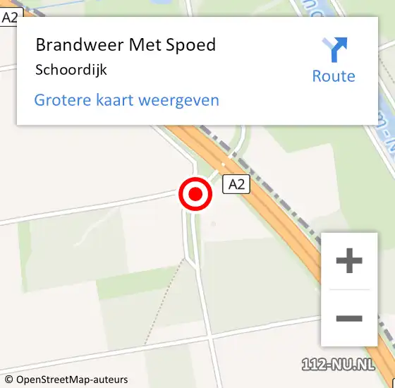 Locatie op kaart van de 112 melding: Brandweer Met Spoed Naar Schoordijk op 17 september 2013 09:15