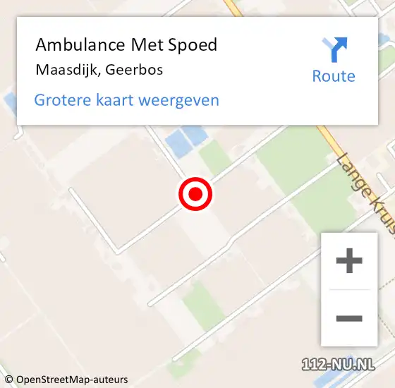 Locatie op kaart van de 112 melding: Ambulance Met Spoed Naar Maasdijk, Geerbos op 26 augustus 2016 14:43