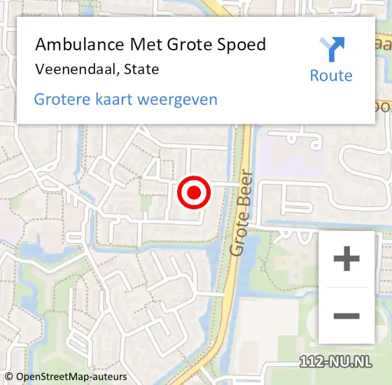 Locatie op kaart van de 112 melding: Ambulance Met Grote Spoed Naar Veenendaal, State op 26 augustus 2016 16:55